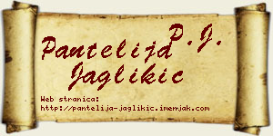 Pantelija Jaglikić vizit kartica